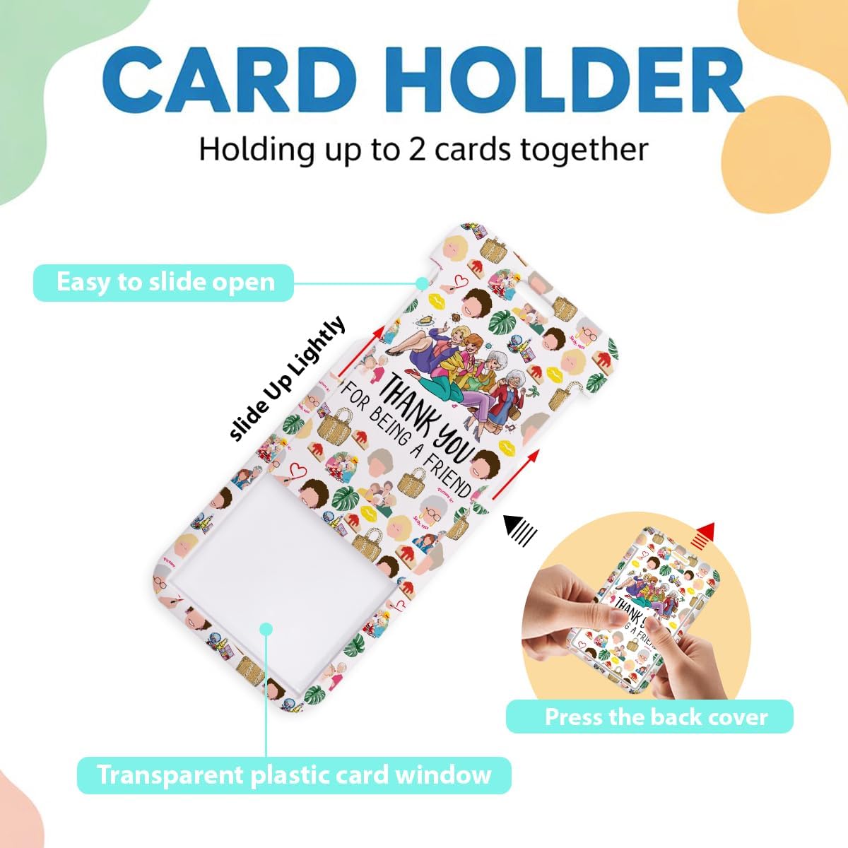 Golden Inspired Gift, ID Badge Holder with Lanyard, Retractable ID Badge Card Holders Detachable Neck Lanyard Strap with Badge Reel and Vertical ID Holder, TV Show Fans Gifts for Women Friend - Image 5