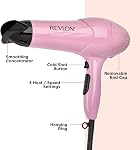 Revlon RVDR5236F Shine Enhancer Hair Dryer with Tourmaline Ionic Technology™, Ultralight, 1875 Watts, Concentrator, 3 Heat/Speed Settings, Easy Storage, Fast Dry