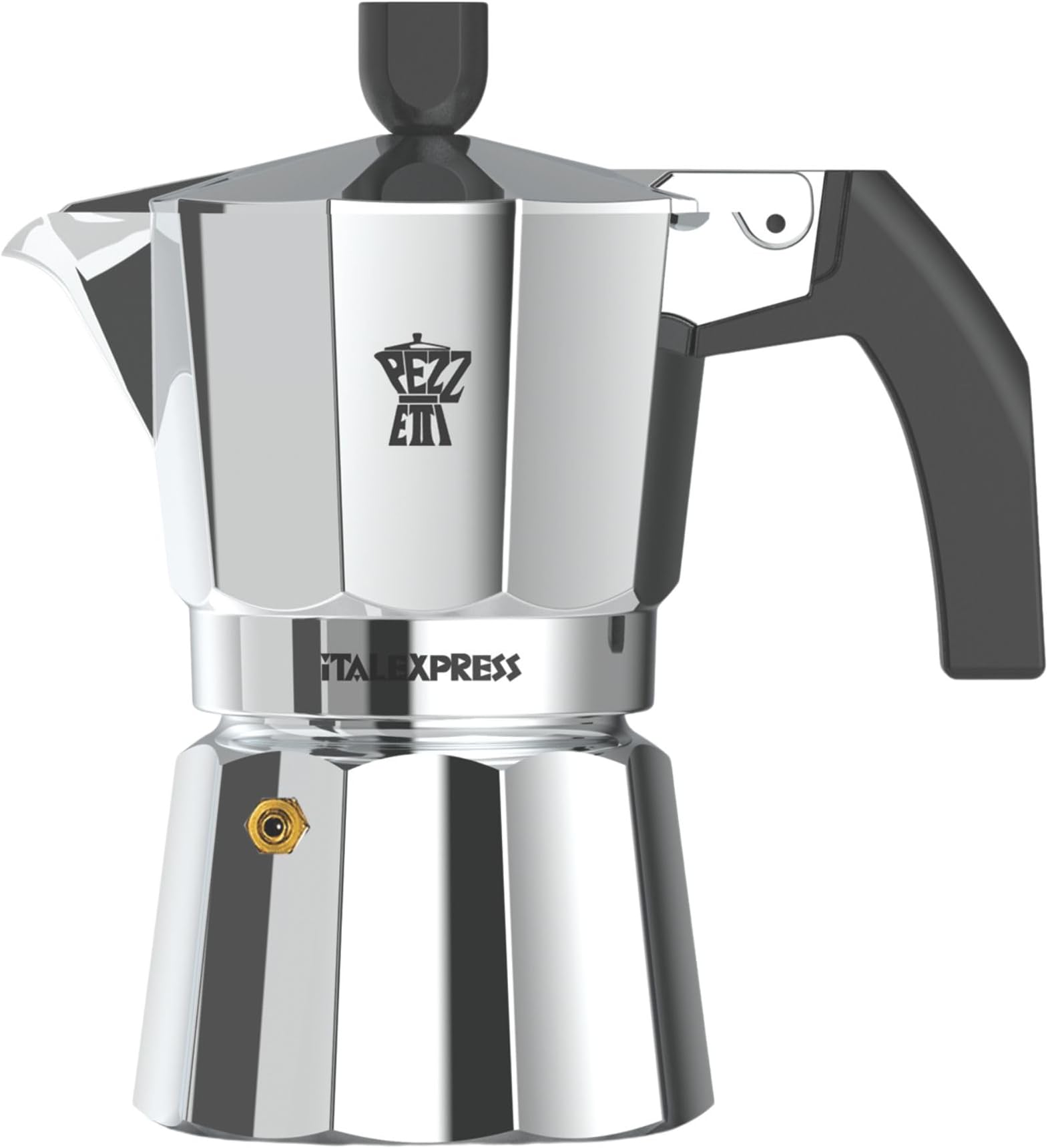 Pezzetti Stove-Top Moka Espresso Italian-Made Coffee Maker Moka Pot- 1,2,3,6,9,14 Cup (3 Cup)