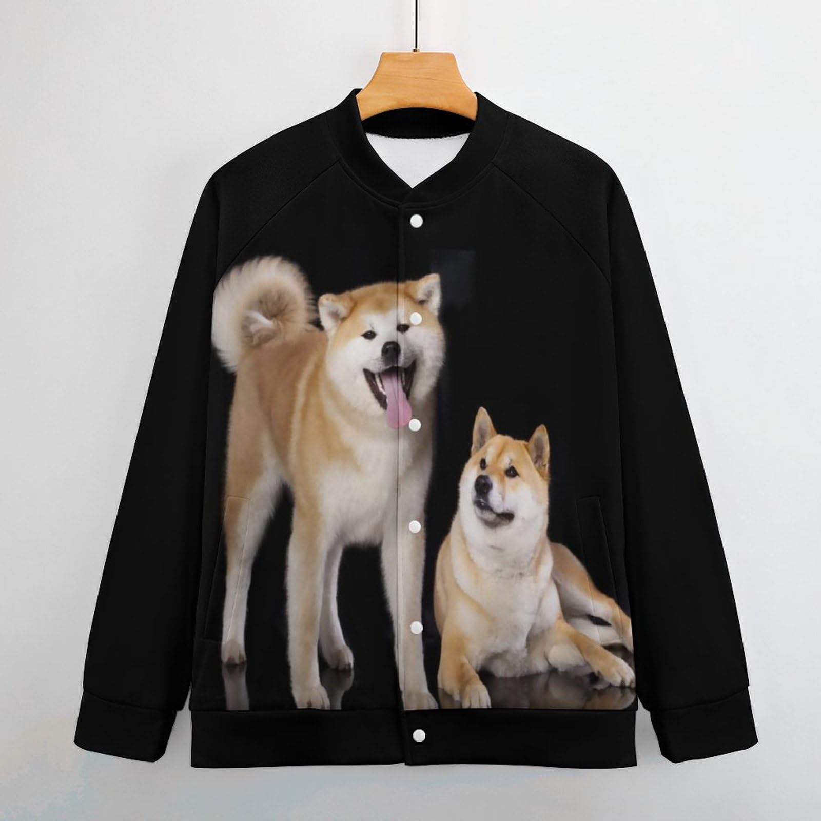 Amazon.co.jp: スタジャン メンズ 柴犬 秋田犬 犬柄 ジャケット
