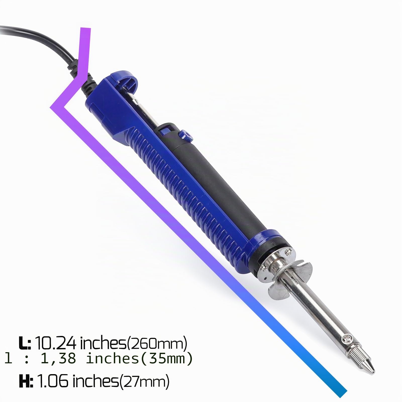 WEP 929D-V 2 EN 1 kit de soudage et dessoudage avec pompe a dessouder électrique, 5 buses 0,8/1,0/1,2/1,5 mm, support, éponge, broche de nettoyage pour dessoudage, pompe à dessouder intégrée (EU)
