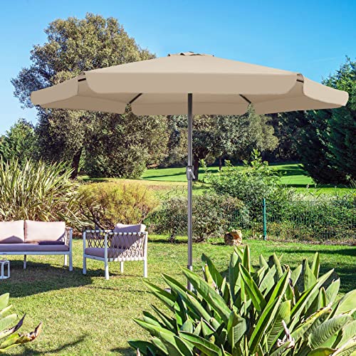 Kingsleeve Parasol 330 cm Taupe UV-bescherming 50+ Handslinger Waterafstotend - Afbeelding 3