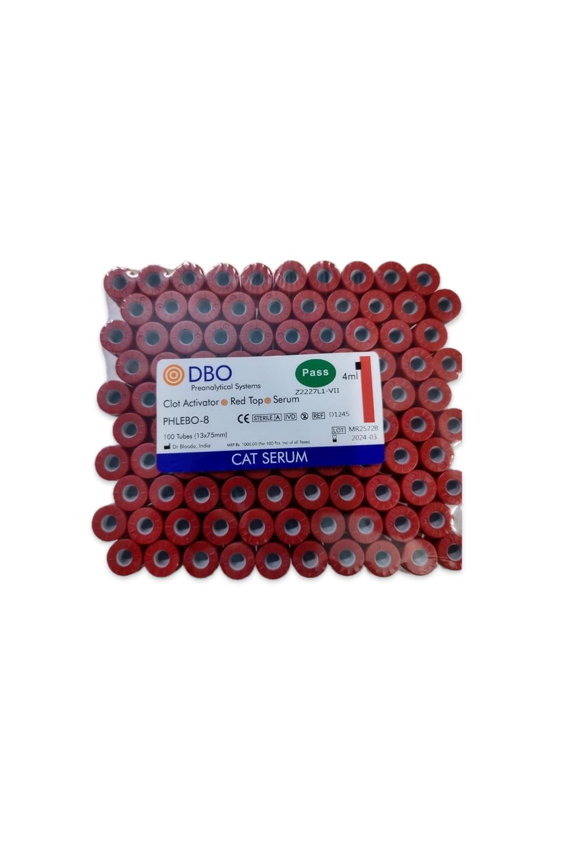 DBO red top clot tube pack of 100 tube (B0CN6N6222) Amazon Price History, Amazon Price Tracker