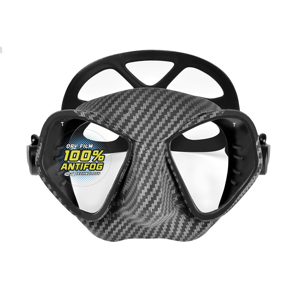 C4 Condo-R Diving Mask for Apnea, Diving, Snorkelling and Diving with Bottles, Model Black - Snake Camu - Carbon (ARBON ANTIFOG)