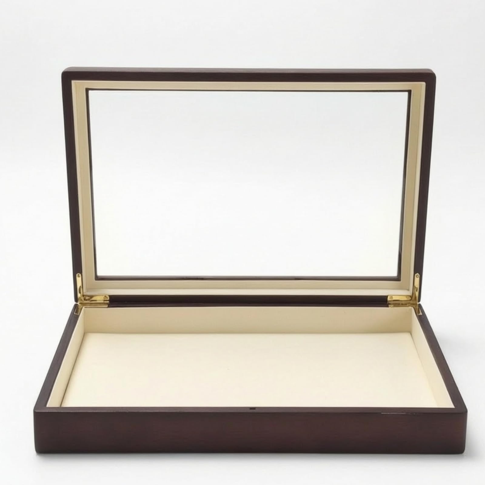 TISHITA Présentoir Bijoux Boîte Vitrine Plateau Organisateur Vitrine Bijoux Plateau Compartiments Coffret Terrasse Couvercle Verre Transparent Style Raffiné, color to 2, Élégant