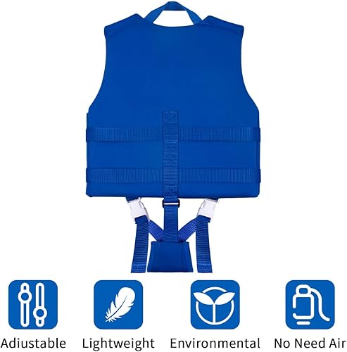 Miniatura 7 de Boglia Chaleco de natación para niños pequeños, chaqueta flotante para niños y niñas, traje de baño flotante con correa de seguridad ajustable para
