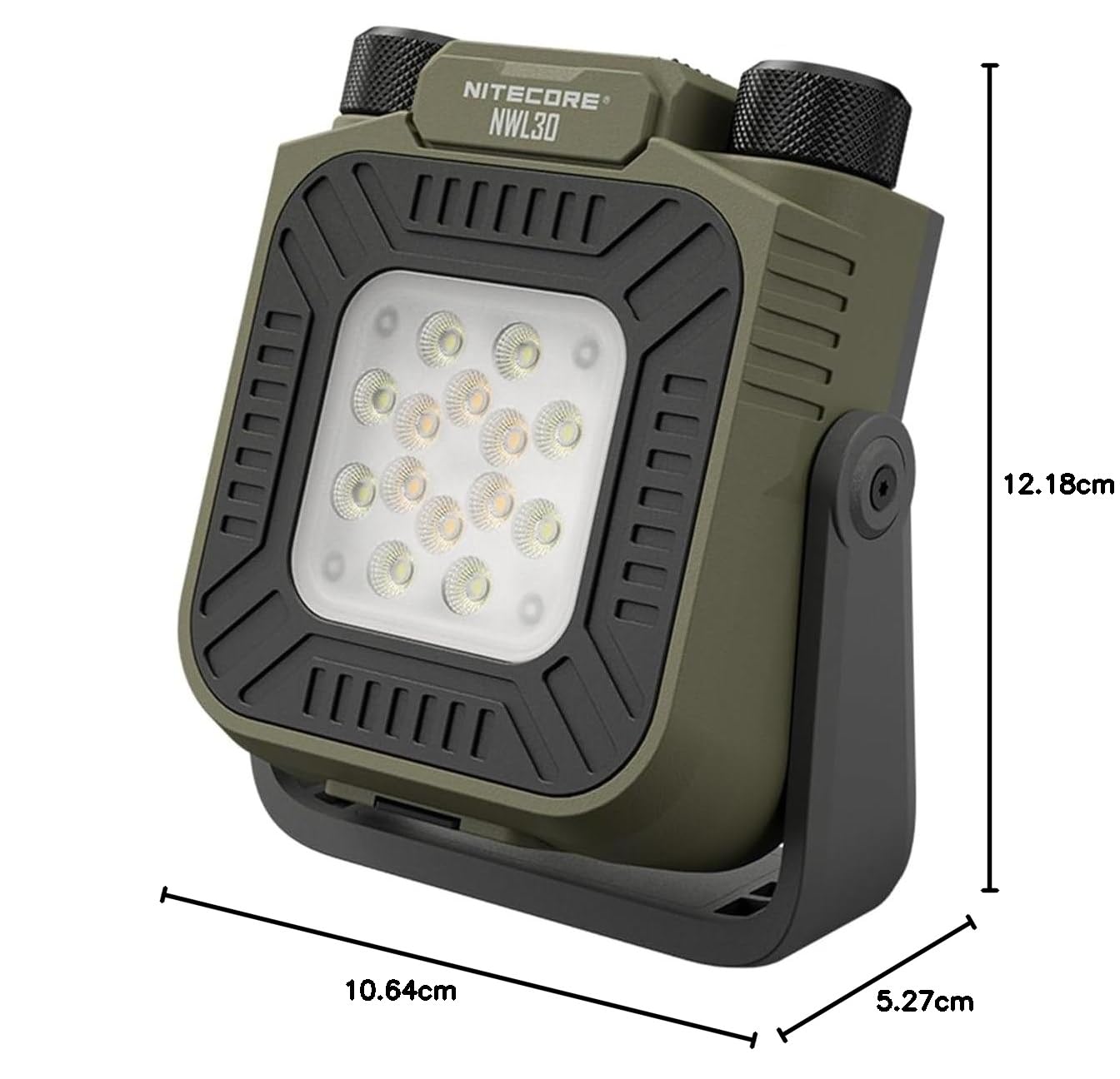Nitecore NWL30 - Linterna de luz LED de trabajo con carga USB-C de 3000 lúmenes, color verde