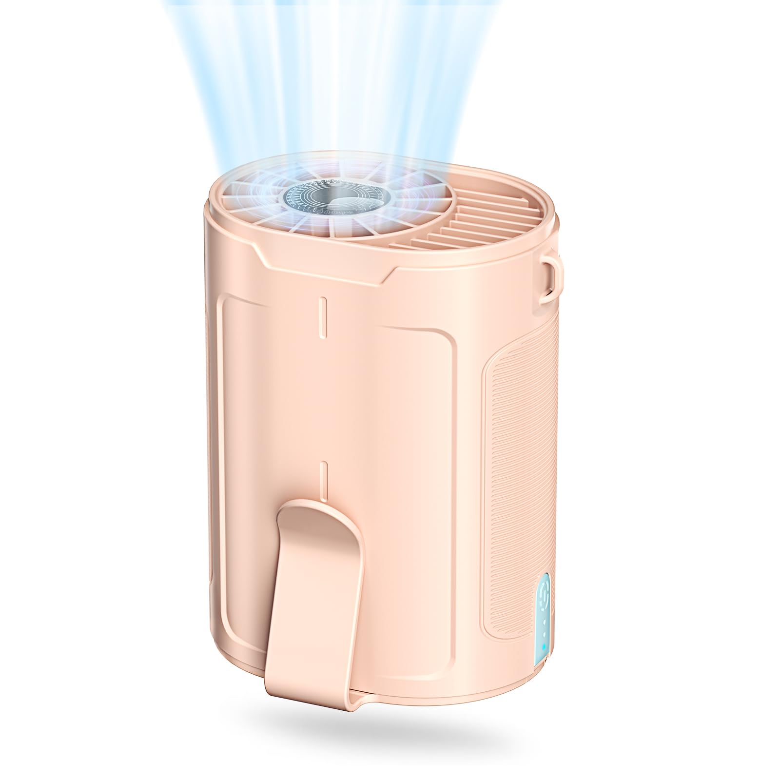 Portable Waist Fan, Shirt Fans Rechargeable with 25H Battery Life, 4 Speed Powerful Belt Fan with 6600 RPM Personal Cool Clip Fans Under Shirt for Men Women Farm Work Outdoor Hiking - Pink