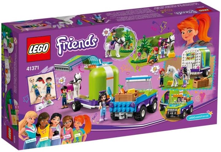 41371 Friends Mia’s Horse Trailer Toy, Stable Extension Set, 4x4 Buggy, Mia and Emma Mini Dolls