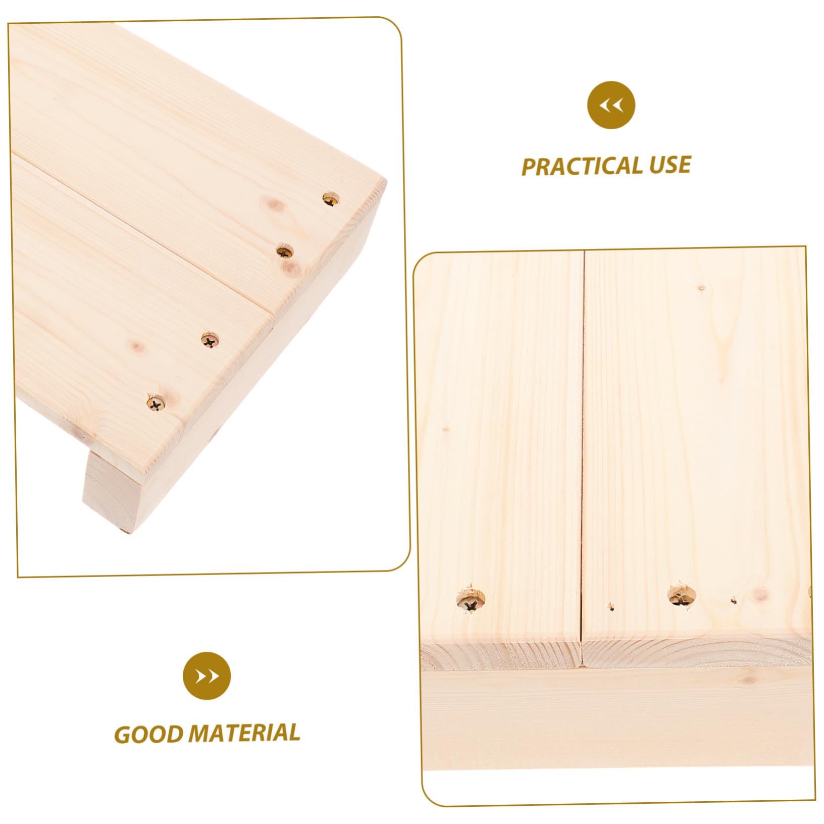 Holz Fußhocker 30X20X6Cm Tritthocker Für Erwachsene Und Kinder Mit Anti-Rutsch-Aufklebern Vielseitiger Holzschemel Für Küche Schlafzimmer Und Badezimmer Innen Und Außen