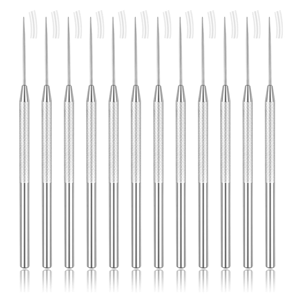 Yrreaty 12 Pcs Ceramic Clay Needle Tools, Pottery Sculpture Needle Detail Tools, Polymer Clay Tools Pottery Tools