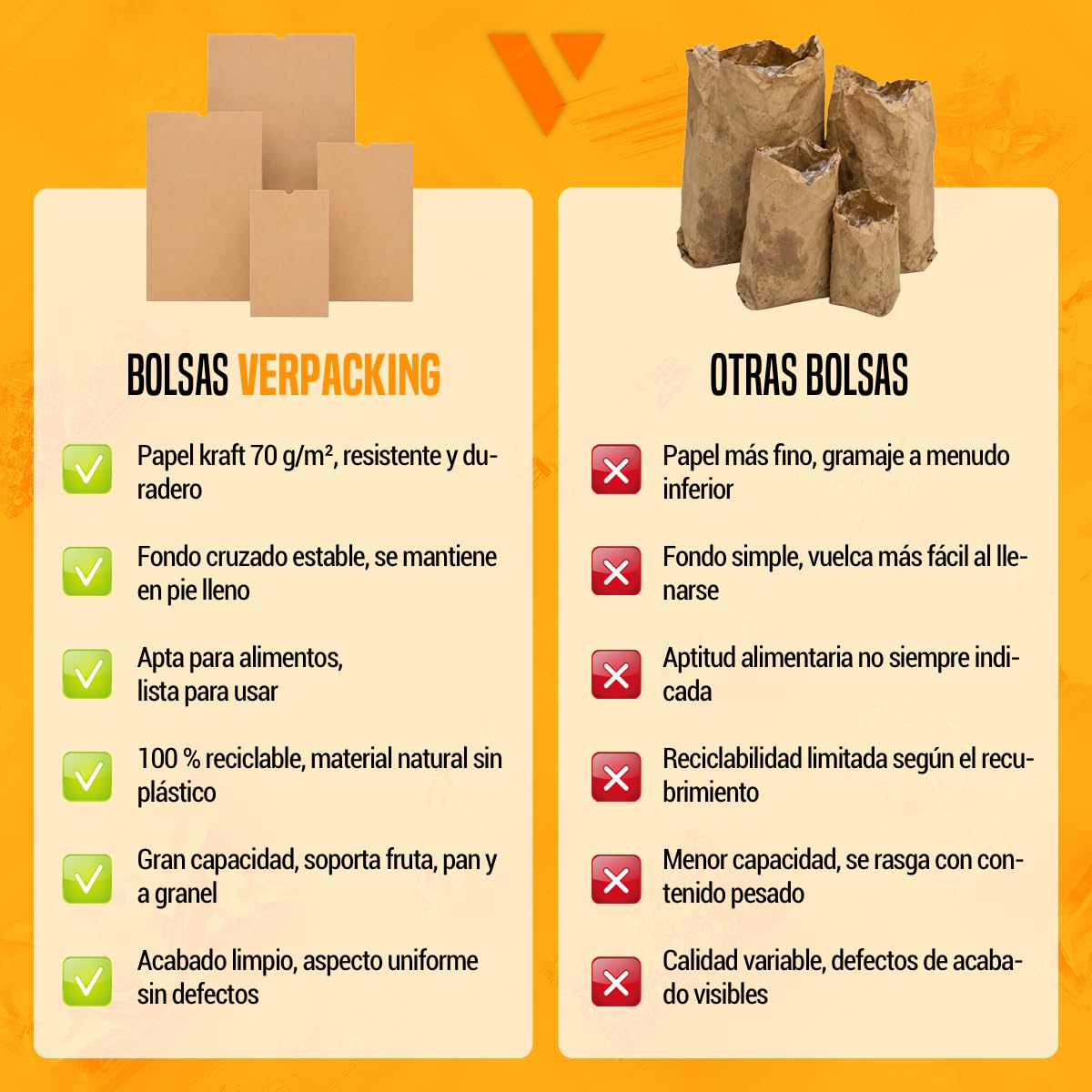 verpacking bolsas de papel kraft 23 x 37 cm Marrón con fondo cuadrado 9 cm [tamaño y cantidad a elegir] apto para alimentos papel kraft bolsas de regalo fondo plano 1000 unidades