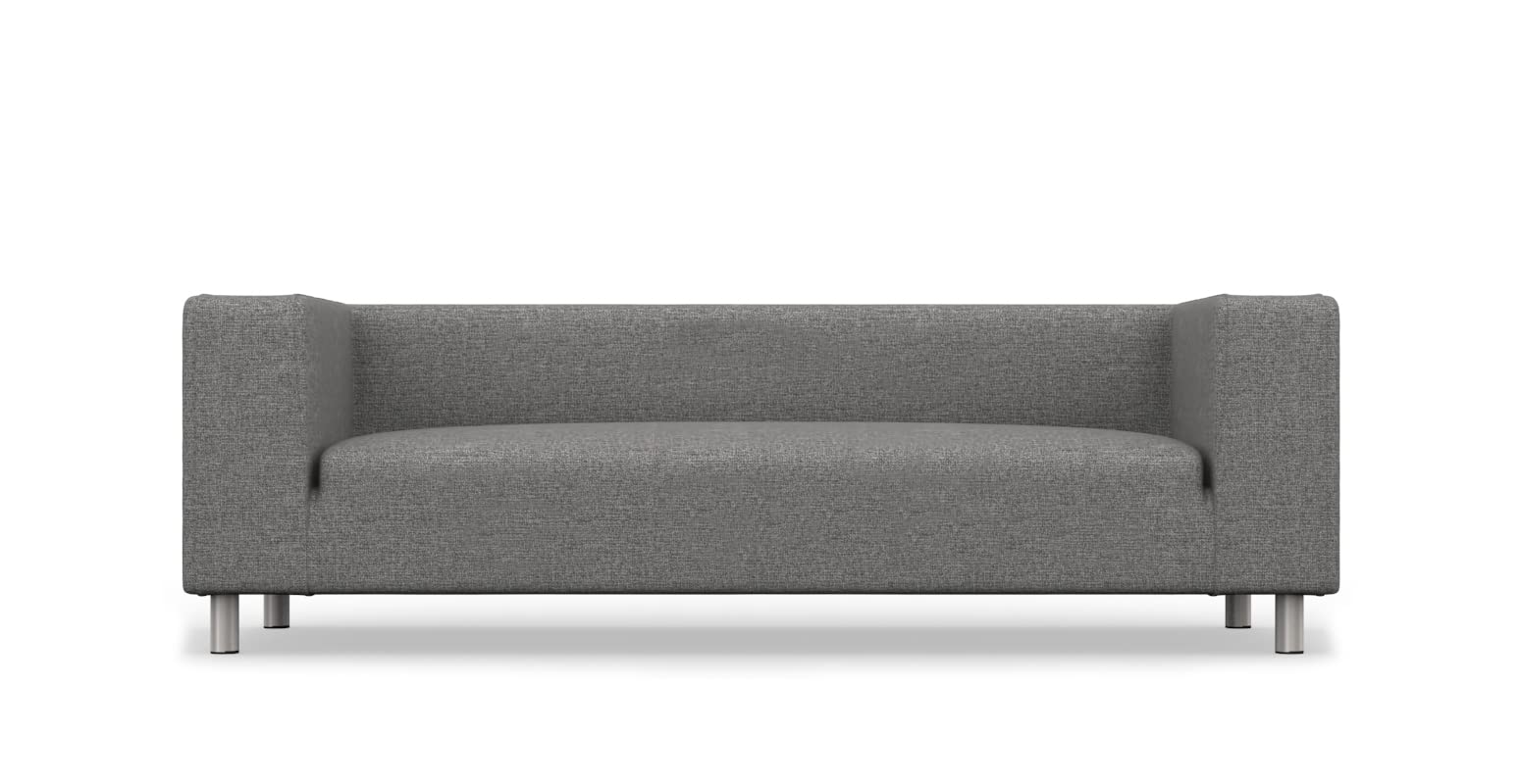 comfortly 4-Seat Sofa Slipcover Replacement Hand Made Compatible with KLIPPAN couch - COVERS ONLY - (Heavy Duty - Anthracite)