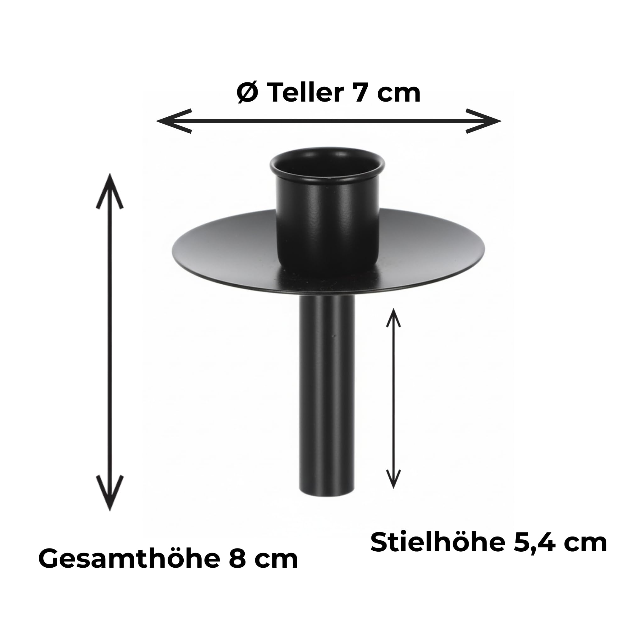 Novaliv 20x Kerzenhalter Flasche Schwarz Eisen Kerzenhalter Flaschenaufsatz für Kerzen ca. 2cm Schwarz Flaschenkerzenhalter Stabkerzen Kerzenständer Stabkerzenhalter Candle Holder Stabkerzentülle