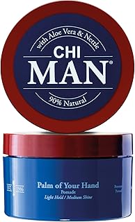 CHI Man Palm Of Your Hand Pomade. Light-hold. Medium-shine Pomade. The Water Soluble Formula Rinses Out Easily. Oud Fragra...
