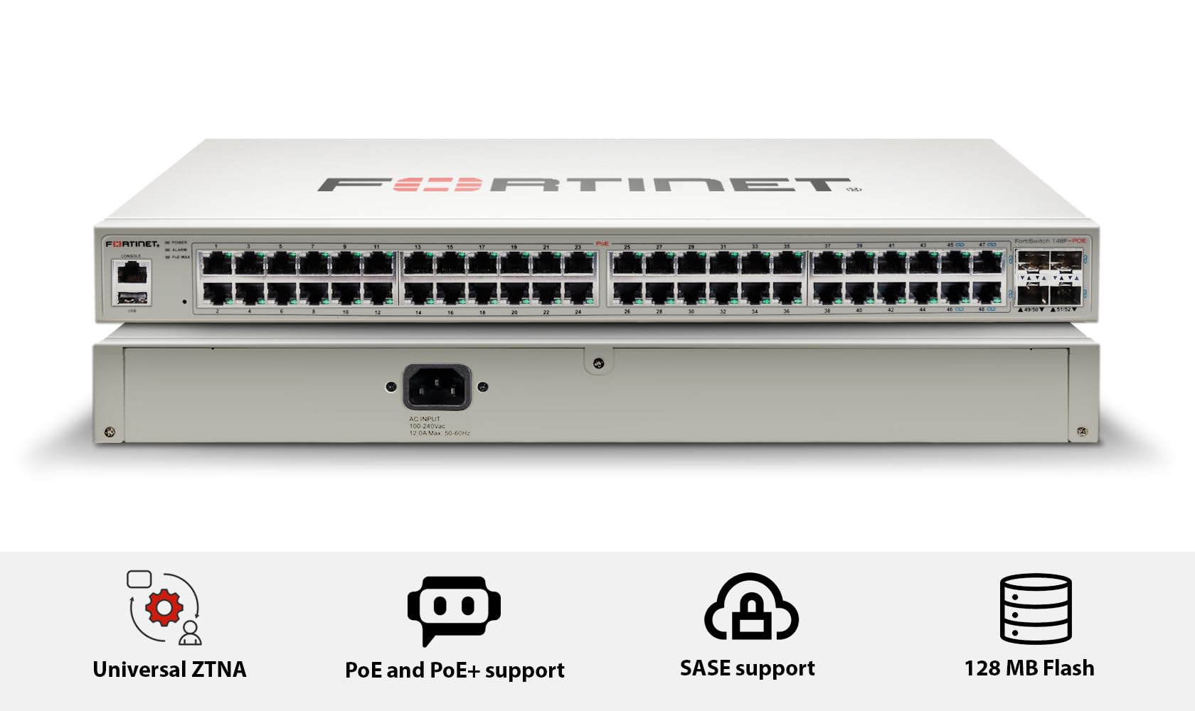 Amazon.co.jp: Fortinet FortiSwitch - 148F-POE L2+ 管理スイッチ