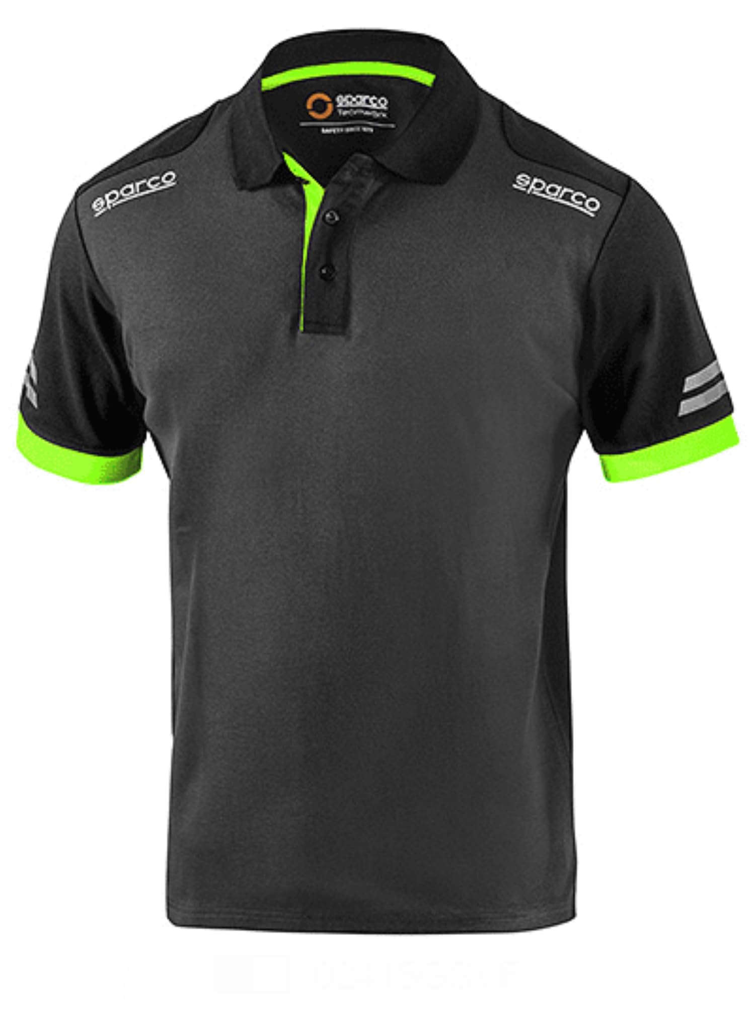 Sparco Letnia oddychająca męska koszulka polo z pikowanymi ramiączkami, wysoka widoczność, model Toledo., Gsvf, L