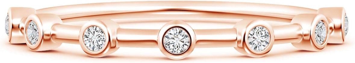 Seven Stone Lab Diamond Half Eternity Band Ring in 14k Solid Gold/Sterling Silver | April Birthstone Jewelry, Wedding, Valentine, Birthday, Anniversary, Christmas Gift For Women