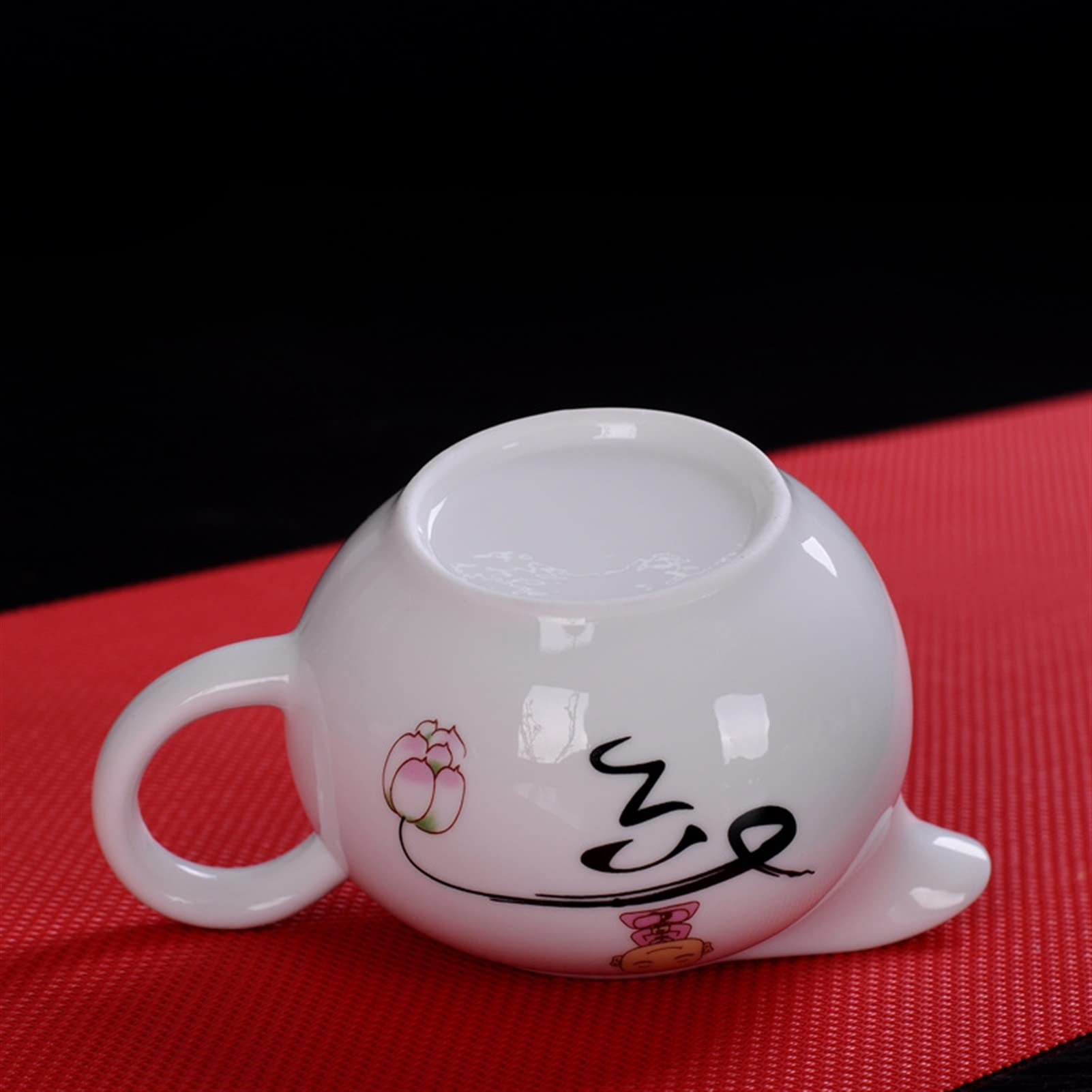 MRKU Pot à Lait, saucière, Tasse à Eau, pichet, crémier, Distributeur de café, sucrier, Grand Pot à thé en céramique, Motif Moine, Petit séparateur, 190 ML