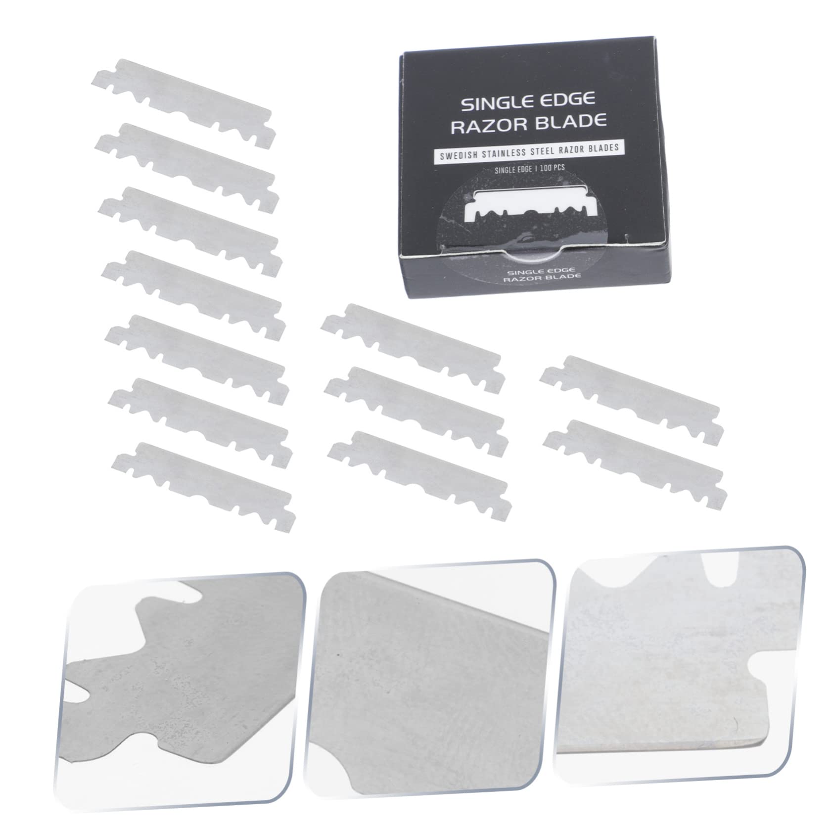 Ipetboom Stainless Steel Half Face Razor for Barbershop Face Razor Men's Barbering Compact Easy to Carry