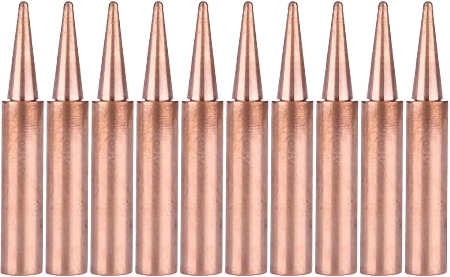 Xianglaa-Soldering Iron Tip 15kinds, Diamagnetic, 900M-T, Copper Soldering Iron Tip, Lead-Free Solder Tip Easy to Replace (Welding Tip Specification : 10PCS 1C)