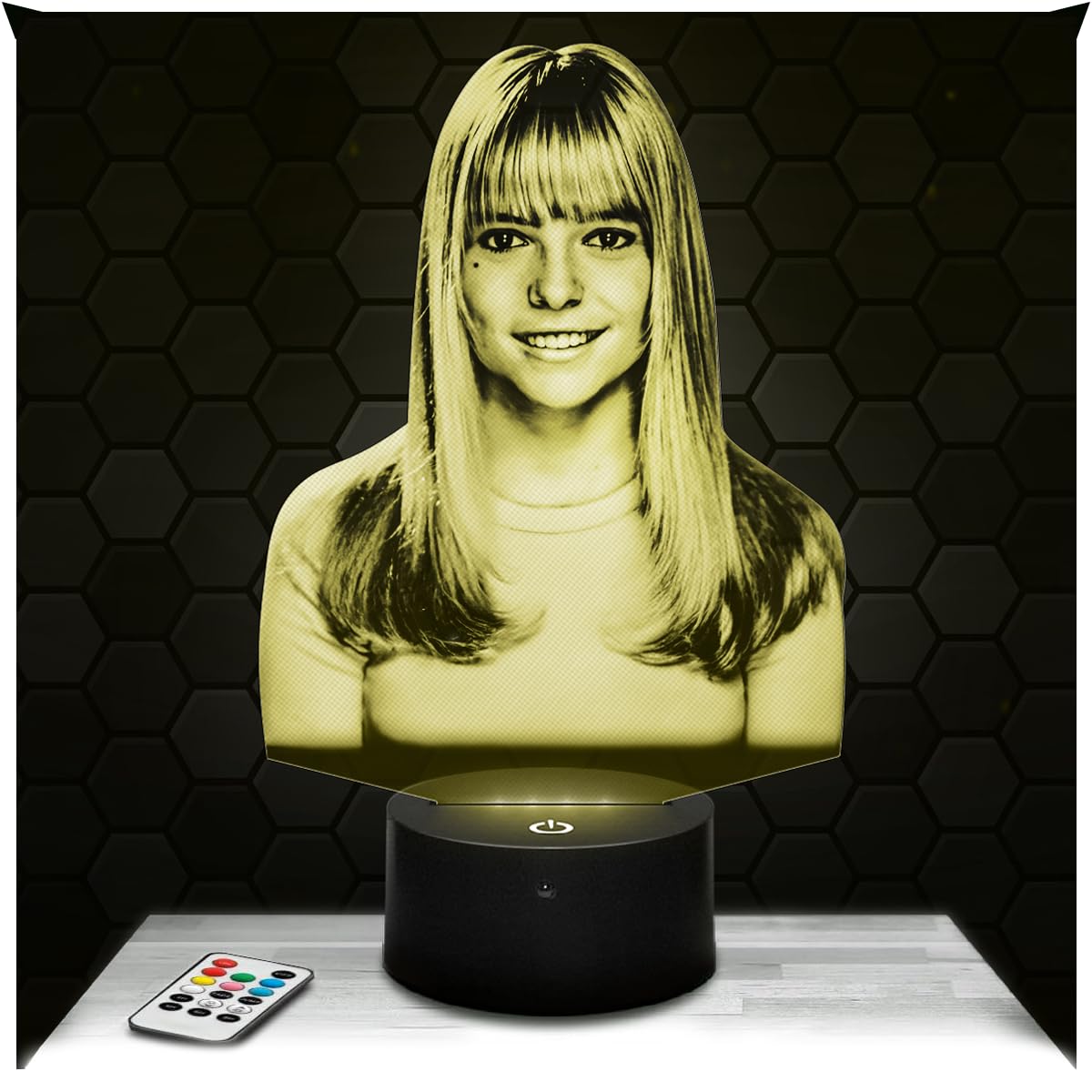 Lampephoto.fr - France Gall 3D Lamp, Night Light 3D LED Illusion Lamp, French Variety Singer, Gift idea for Boys and Girls, Night Light for Children's or Adult's Bedroom, Gifts Merchandising