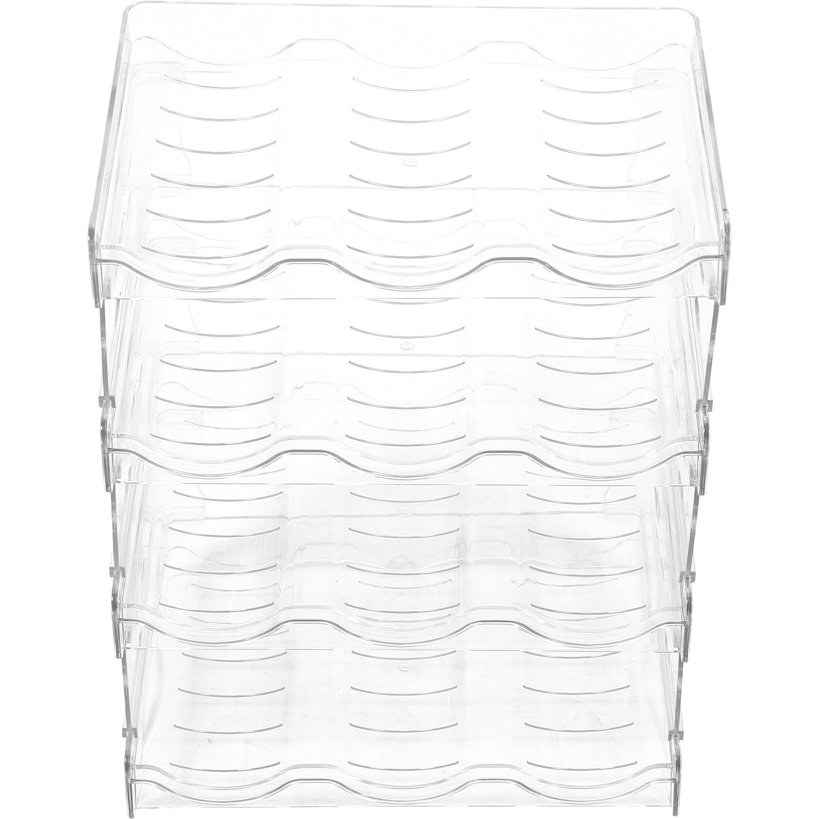 Mobestech Porte-Bouteilles Empilable 4 Niveaux en Pet, Rangement Pliable