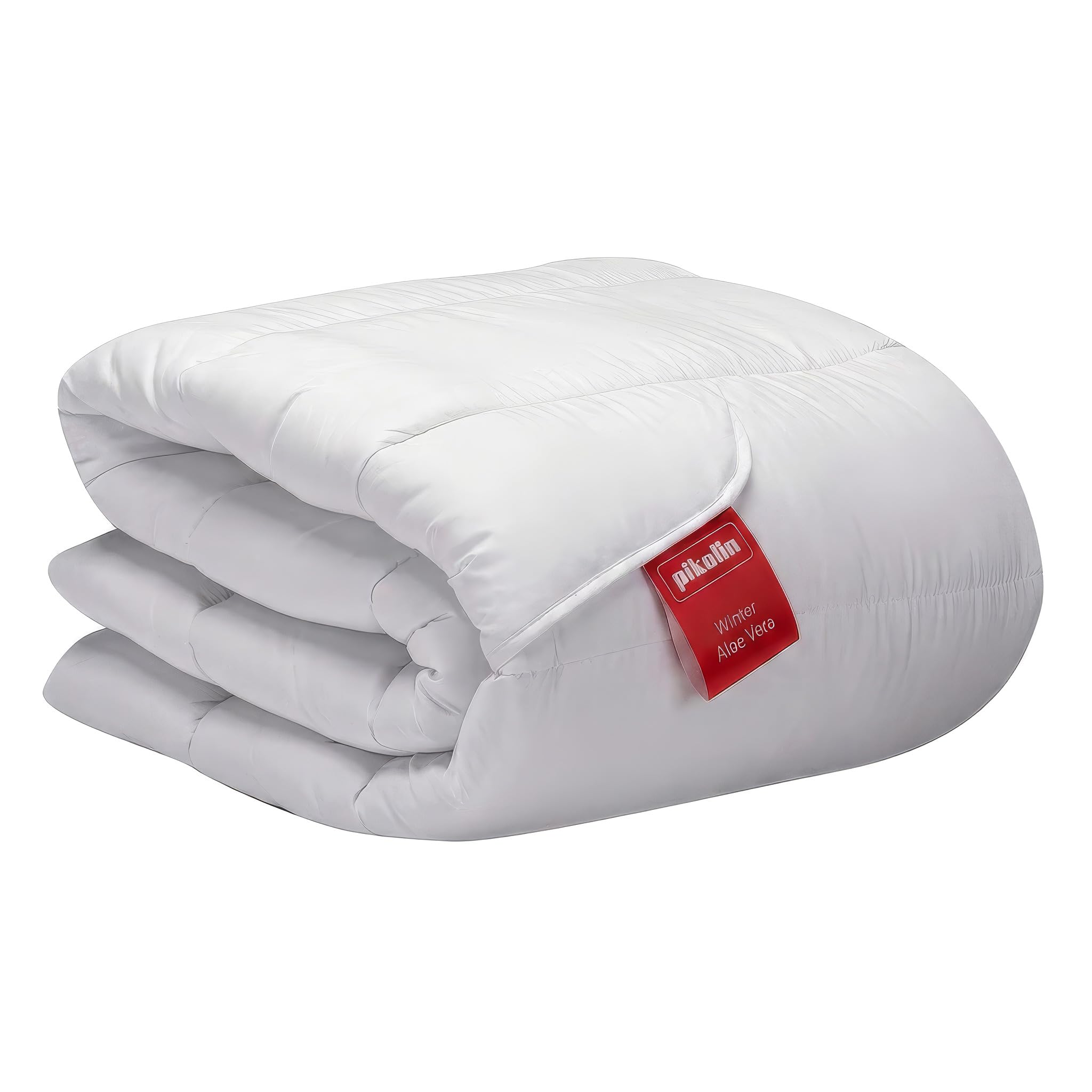 PIKOLIN Bettdecke 240 x 220 cm. Dicke Winter-Steppdecke mit 400g Aloe Vera Faserfüllung, Hautfreundlich und Atmungsaktiv, Für Sensible Haut, Extra Warm, Hypoallergen