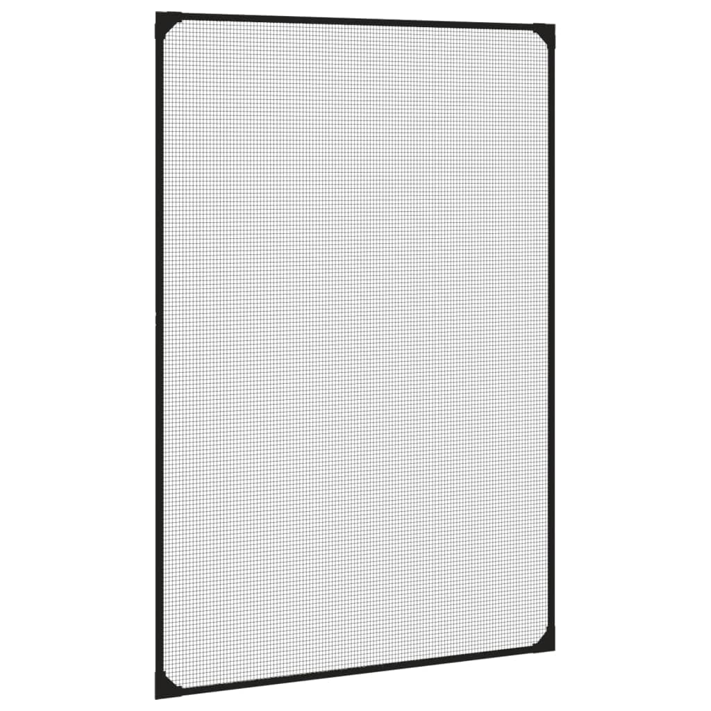 LAPOOH Magnet-Insektenschutz für Fenster, Fliegengitter Fenster, Fliegenschutz Fenster, Pollenschutzgitter Fenster, Insektengitter Fenster, Insektennetz, Fensternetz, Anthrazit 80x120 cm