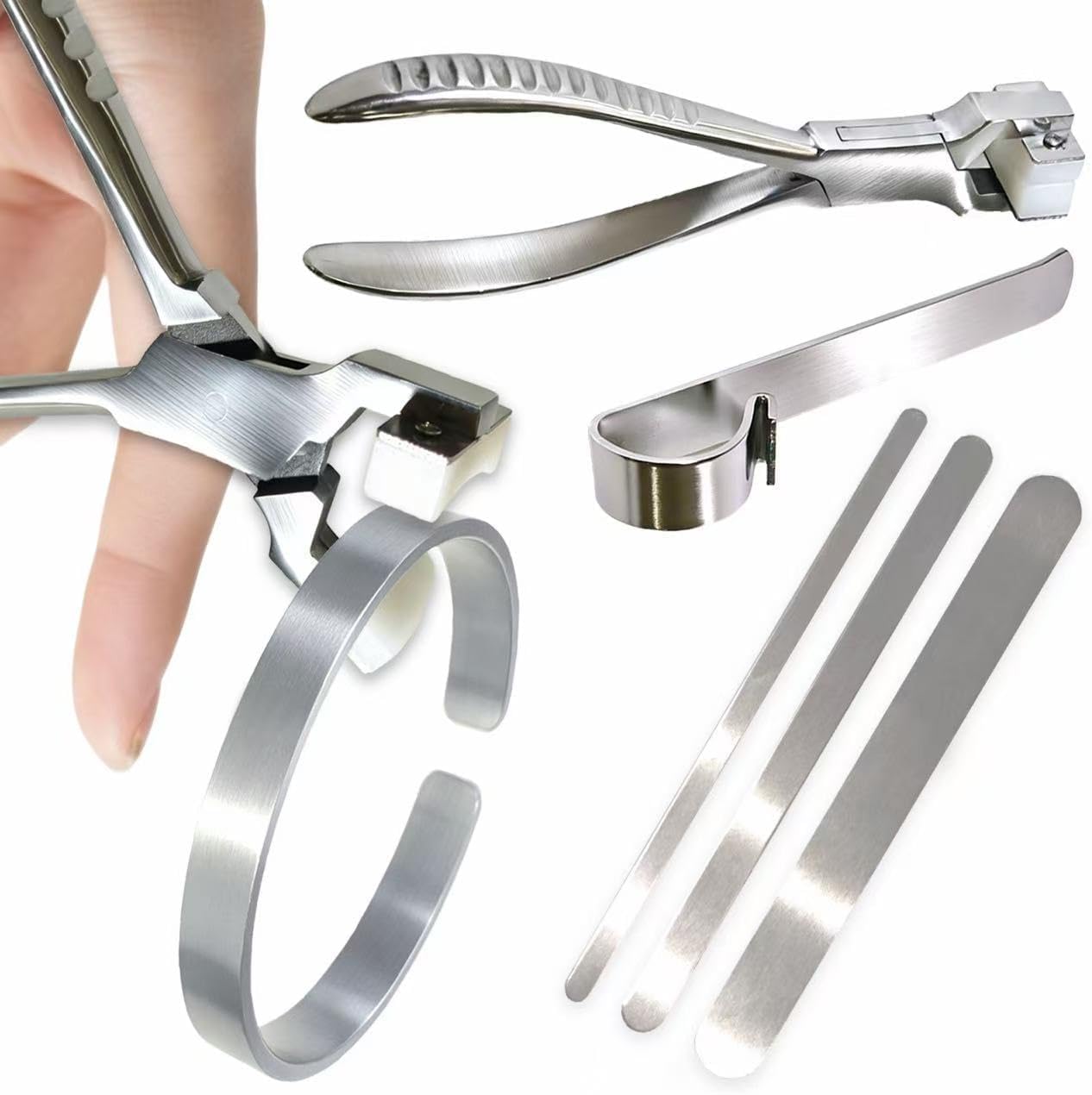 5-Piece Bracelet Bender Tool Set, Cuff Bending Kit for Jewelry Making