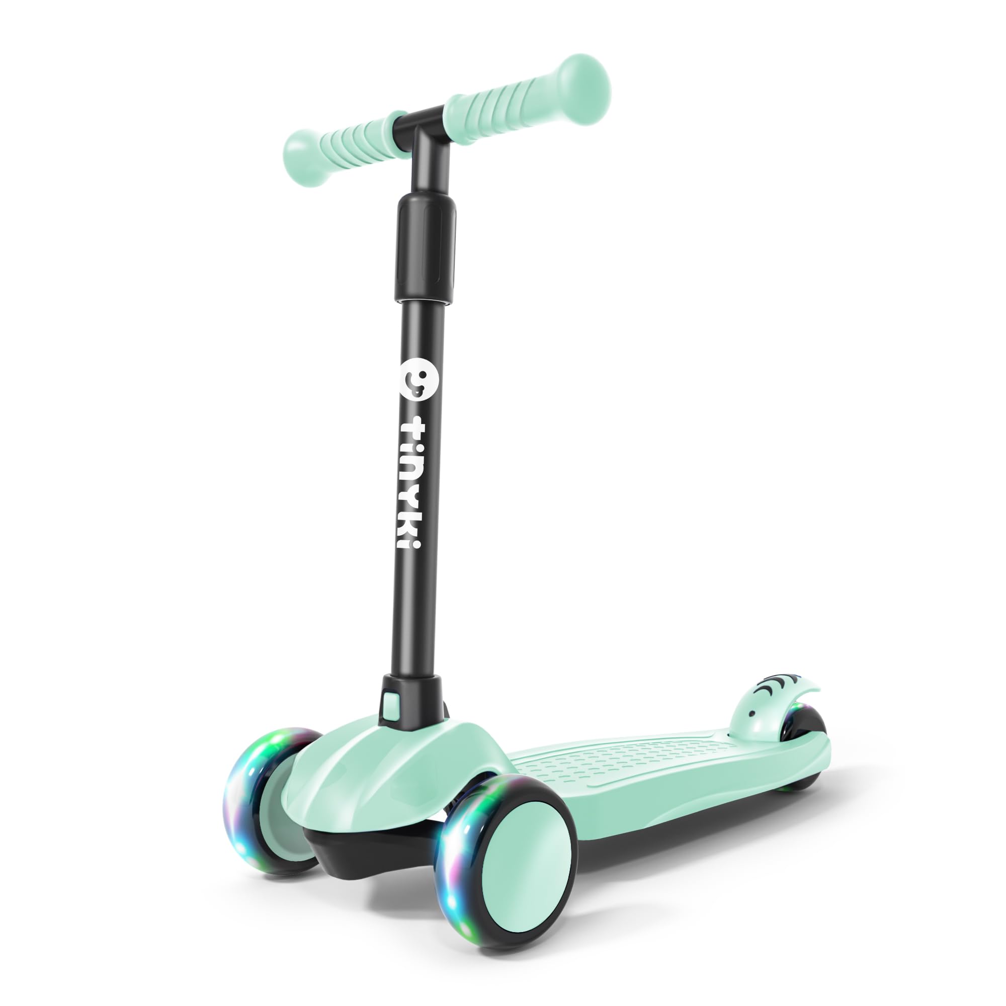 TINYKI Patinete Niño 2 Años a 6 - Altura Ajustable con Ruedas Luces LED - Scooter Niño 3 Ruedas - Patineta Infantil para Niños y Niñas Jugar