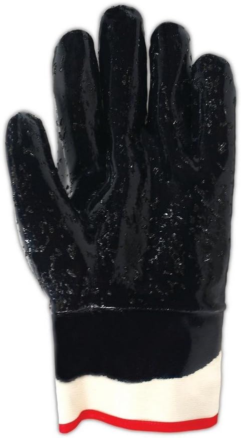 SHOWA 7166 Fully Coated Nitrile General Purpose Work Glove with Cotton Jersey Liner, Smooth Grip