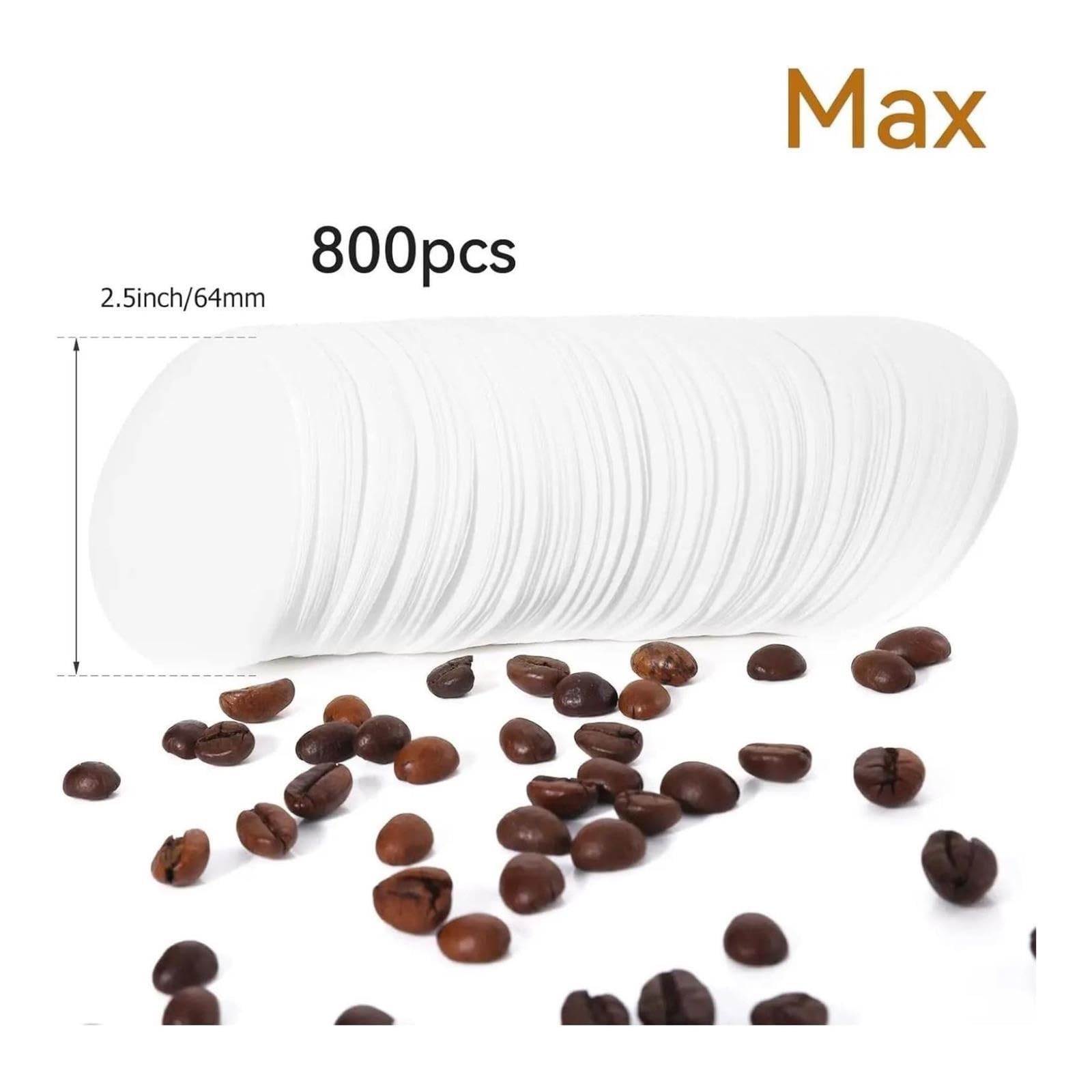 700 Uds. Filtros De Café Papel Redondos, 1-4 Tazas Por Goteo(White,60mm)