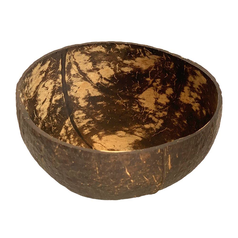 VIE Gourmet Coconut Bowl, Natural Textured Finish, Large 13-15cm