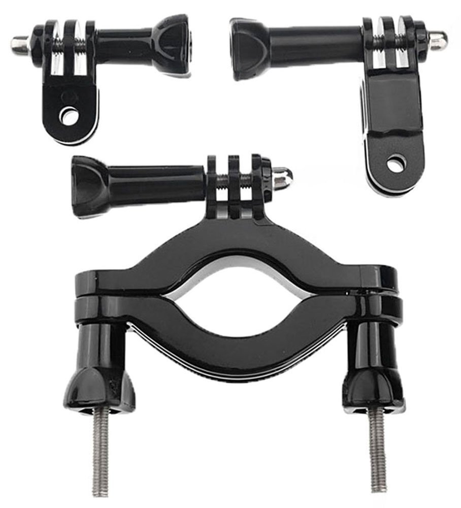 SSE Heavy Duty Handlebar Bike Mount for GoPro Cameras w/Bicycle Seat Post Clamp, Adjustable Pivot Arm, Metal Screws