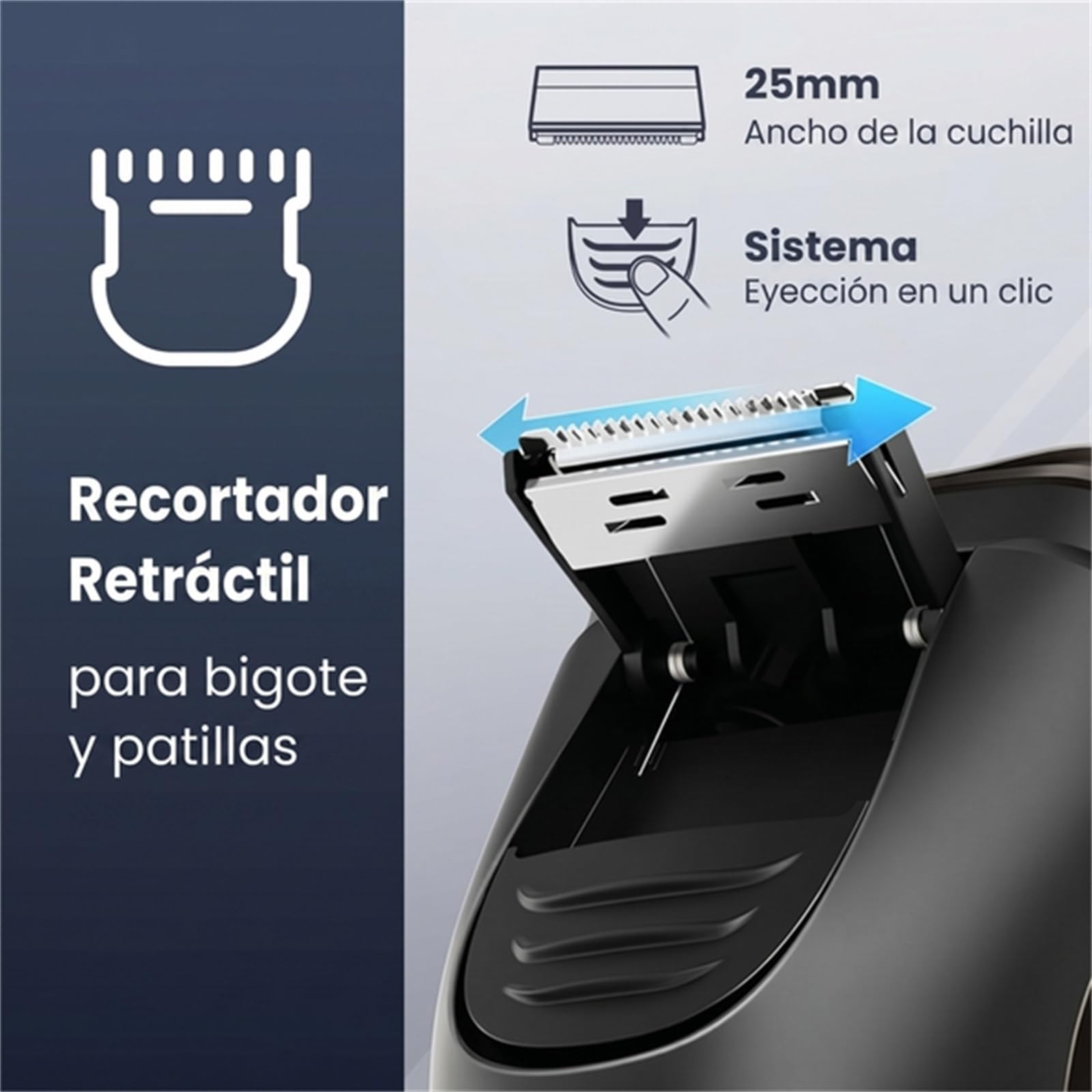 Kerasens Afeitadora Eléctrica, Afeitadora Portátil e Inalámbrica para Hombres, Diseño Impermeable Recargable para Viajes
