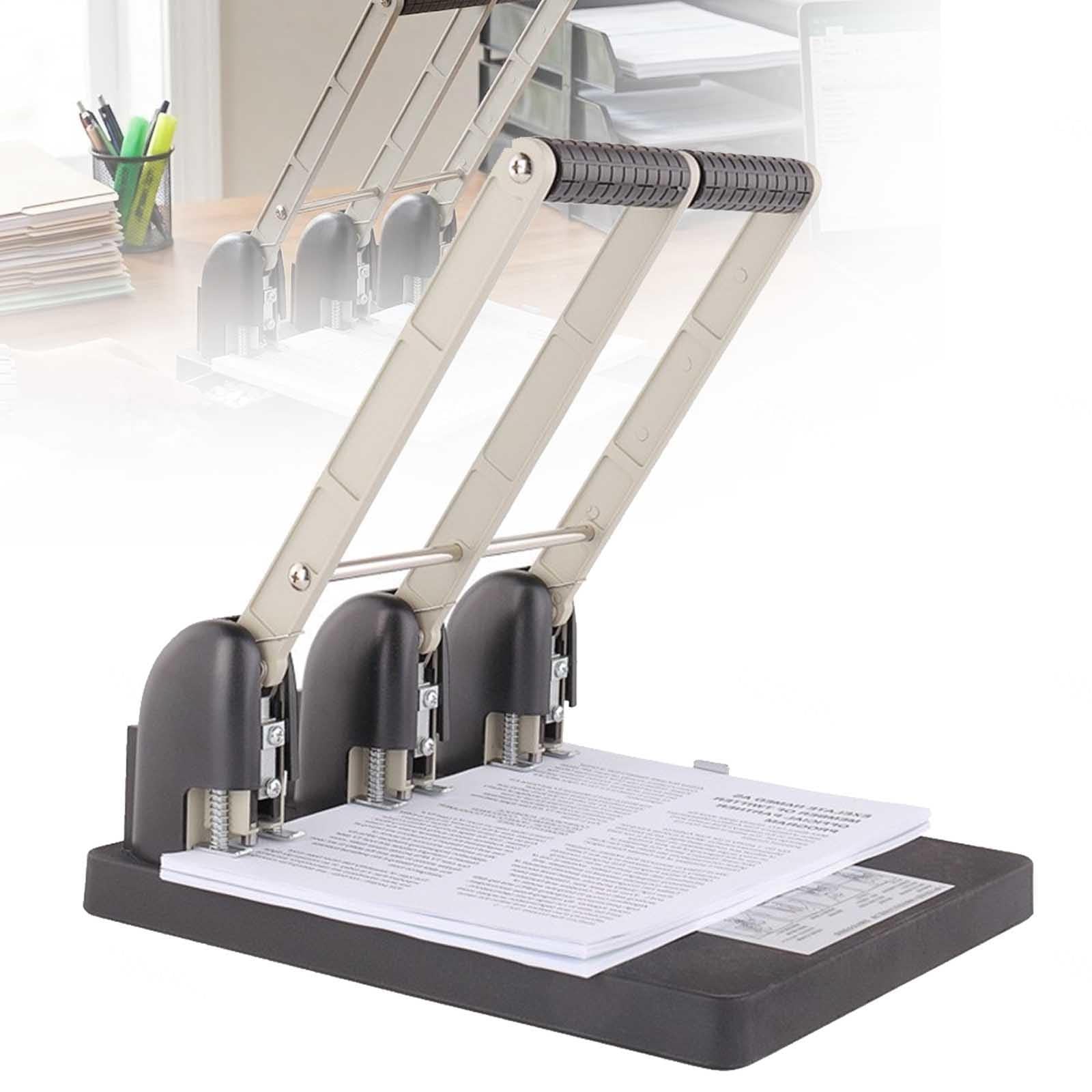 Perforatore Professionale 150 Fogli, Perforatrice 2 Fori 3 Fori 4 Fori in Metallo, Alta Capacità con Punzoni Sostituibili per Ufficio Archivio Documenti,3-Hole
