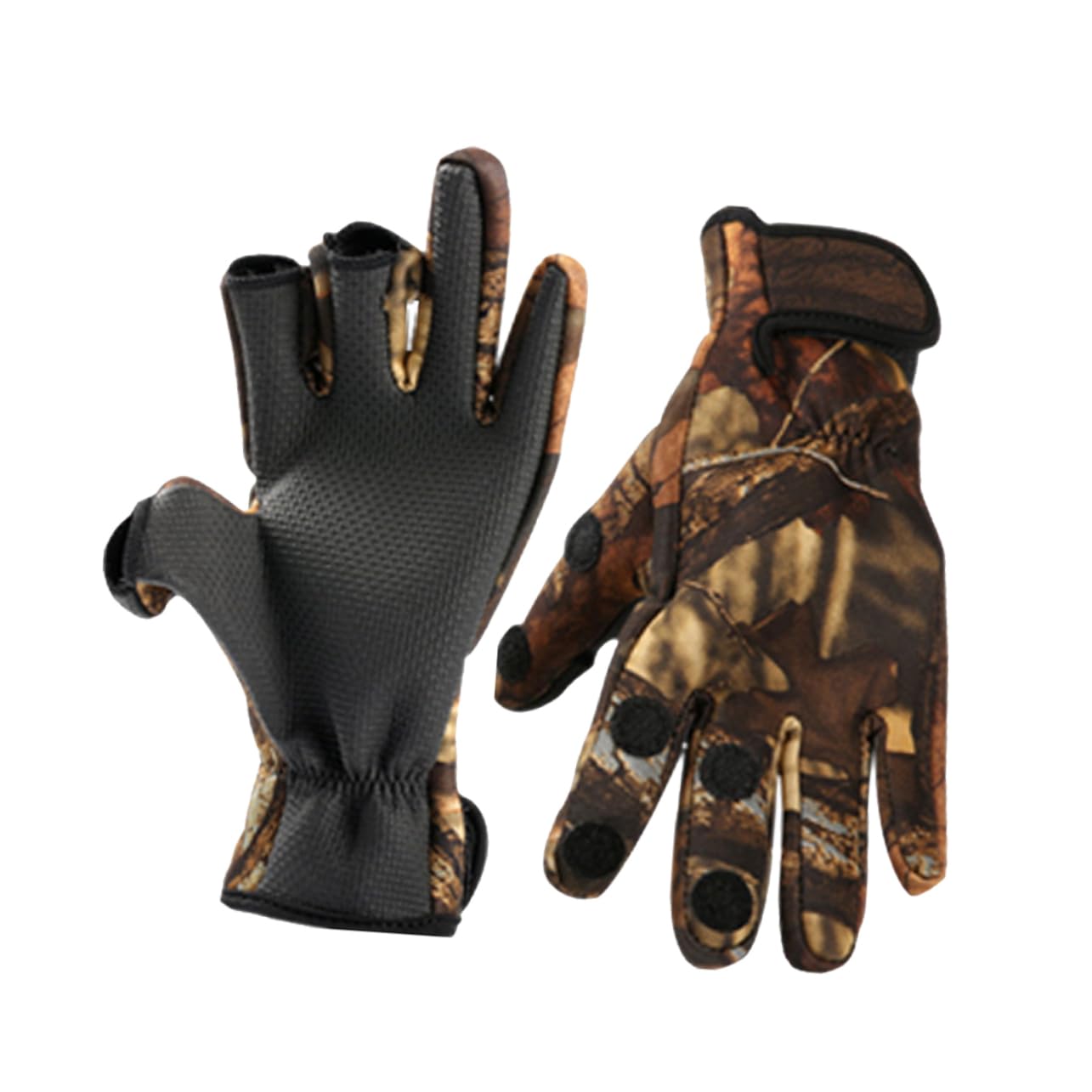 SUPVOX 3 Pares Guantes Antideslizantes para Pesca Guantes Calientes Mitones Calientes chilly's Neopreno Frío de exposición de 3 Dedos térmicos Camouflage