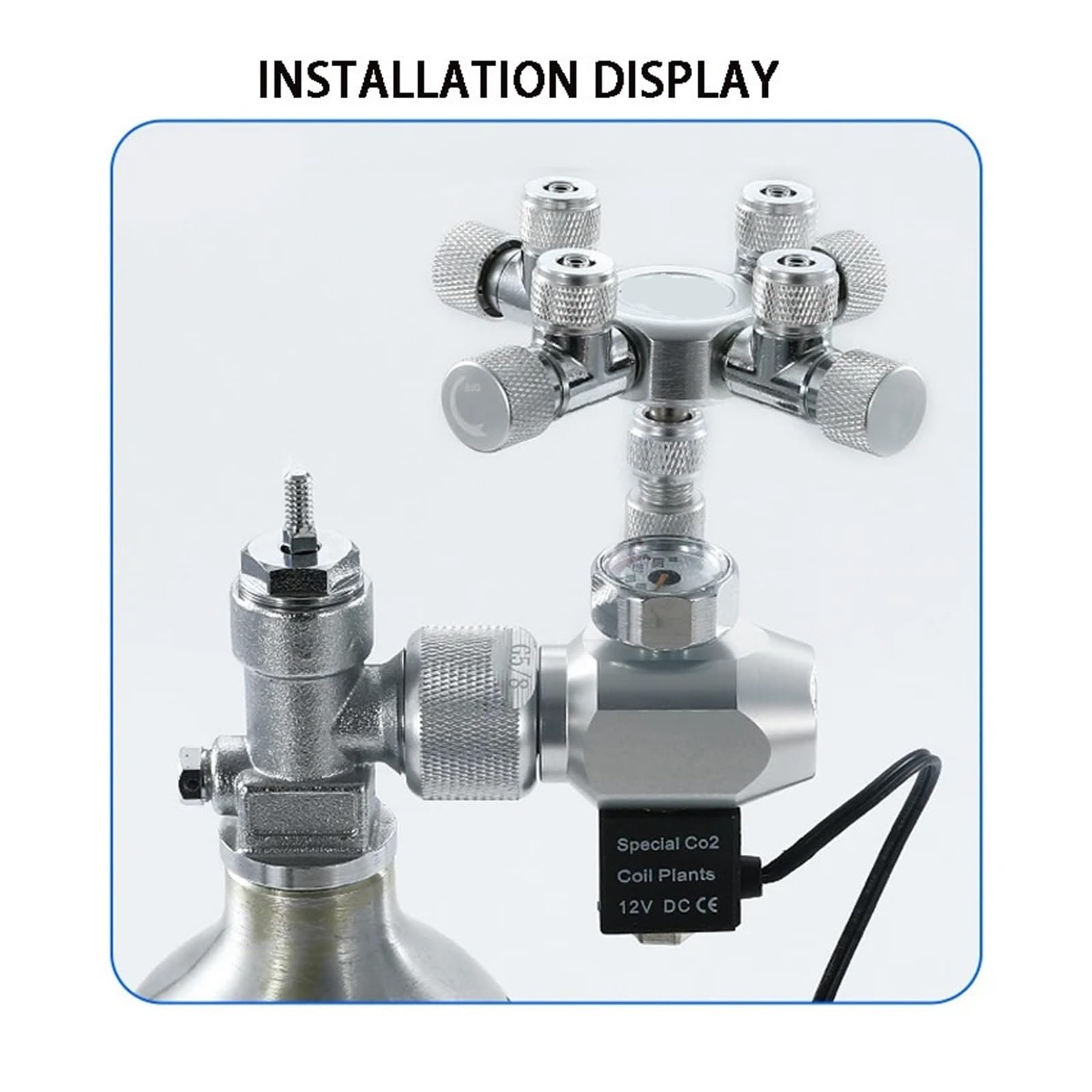 Fish tank multi-channel CO2 splitter distributor metal aquarium CO2 regulator generator accessories CO2 splitter 2-6 channe(W02-04)