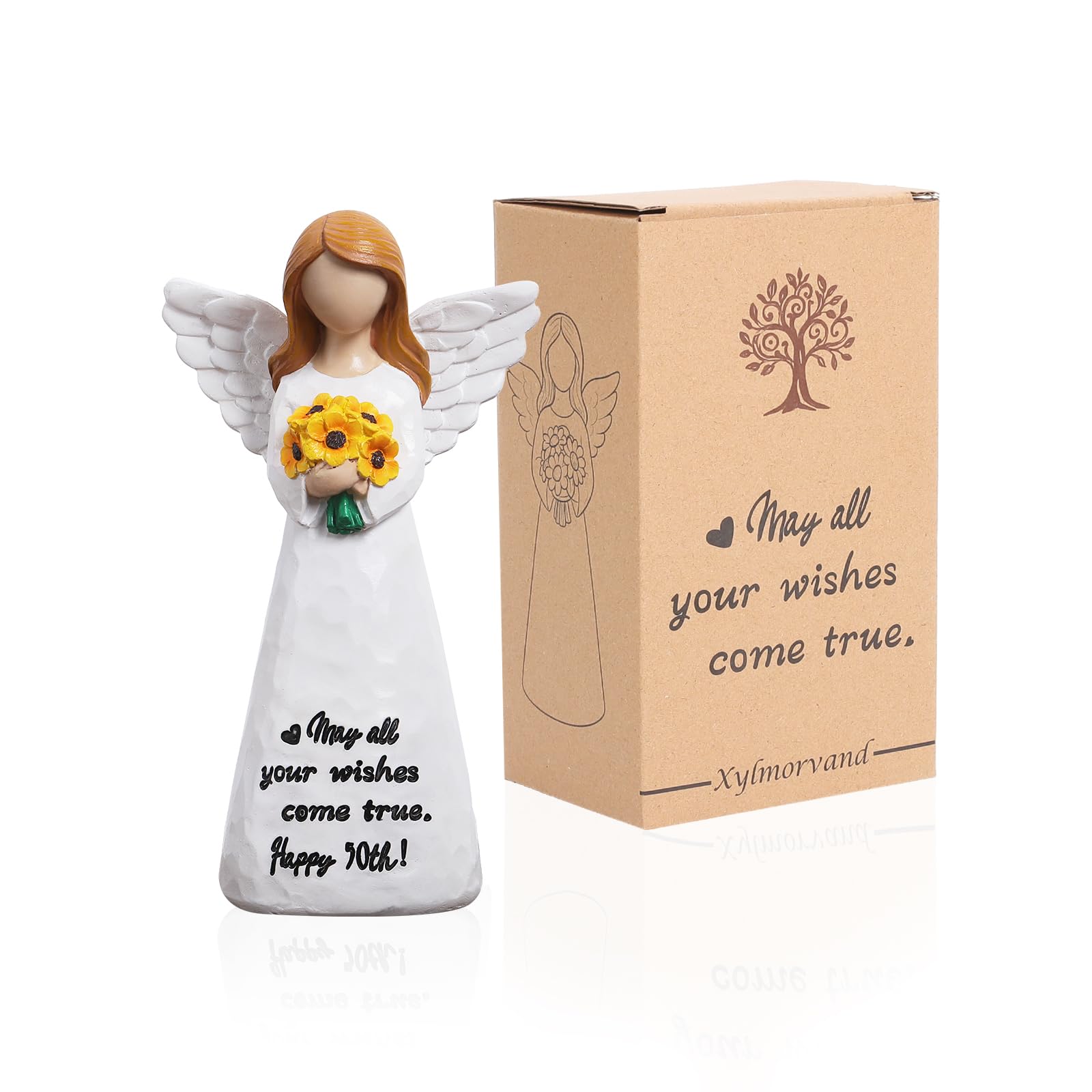 Xylmorvand 50th Birthday Gifts for Women, 50 Year Old Gifts for Women, Sculpted Hand-Painted Figurine (50th Birthday Gifts)