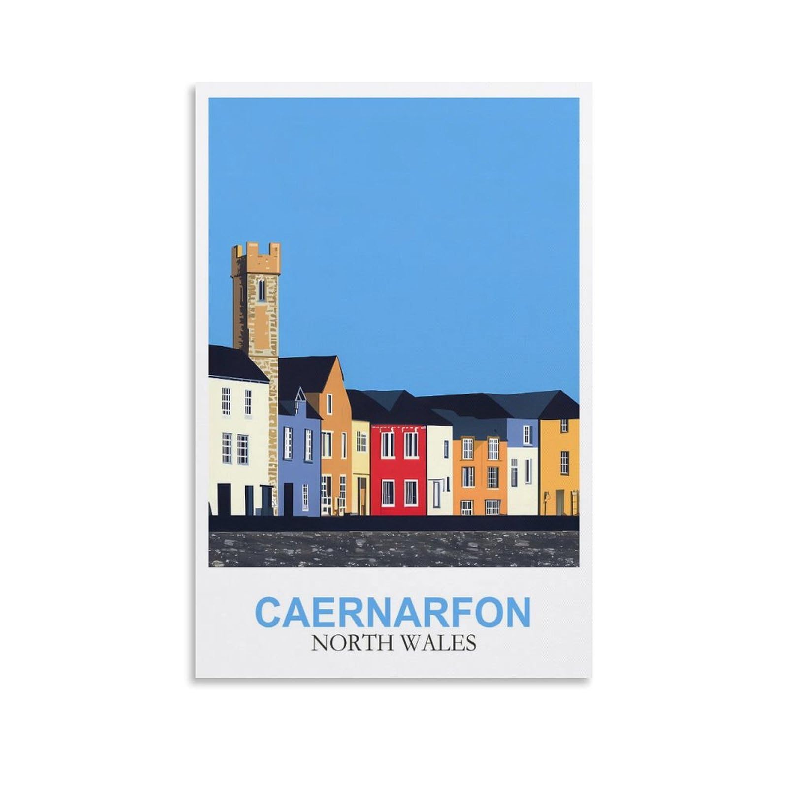 EZMLFA Diamond Art Kits Adults,Caernarfon North Wales,5D DIY Diamond Art Kits for Beginners Round Full Drill Diamond Painting for Home Wall Decoration Gift 30x40cm