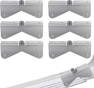 6pcs Gutter Extension Hinge, Stainless Steel Downspout Extension Hinge Zip Hinge Gutter Extension Can Easy DIY Installation on Any Size Rectangular or Square Downspout
