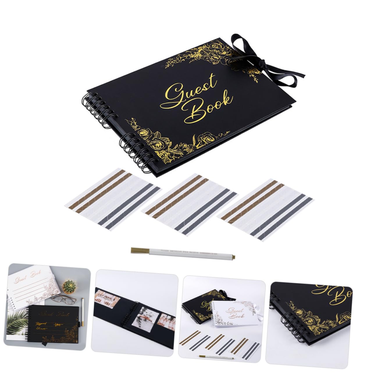 Anneome Gästebuch für Hochzeit mit Gästeschildern Rustikales Fotobuch als Alternative zum Gästebuch für Hochzeitsfeier