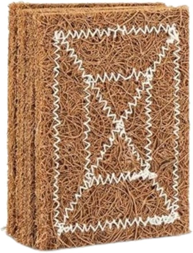 Assbri Collections Coconut Coir Scrubber Pad, Non Scratch & Odor FreeScrubber | Coconut Scrubber for Utensils, Kitchen, Vessels, Dishes | Natural Coconut Fiber Scrubber (Pack of 10)-image-9