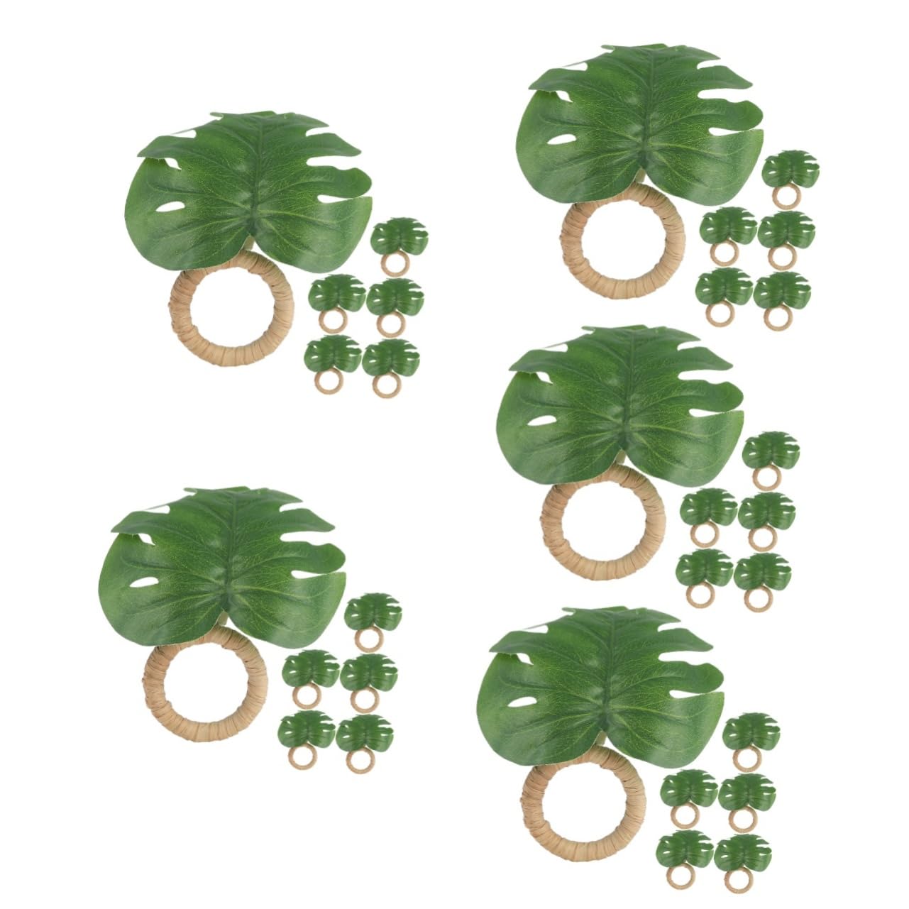 Cabilock 4 Set Portatovaglioli Foglia Di Monstera Tinta Display Arredamento Portatovaglioli Per Tavoli Pipistrello Palma Gnomi Distributore Regolabile Rosso Artificiale Parà Pp 6 Pezzi*4