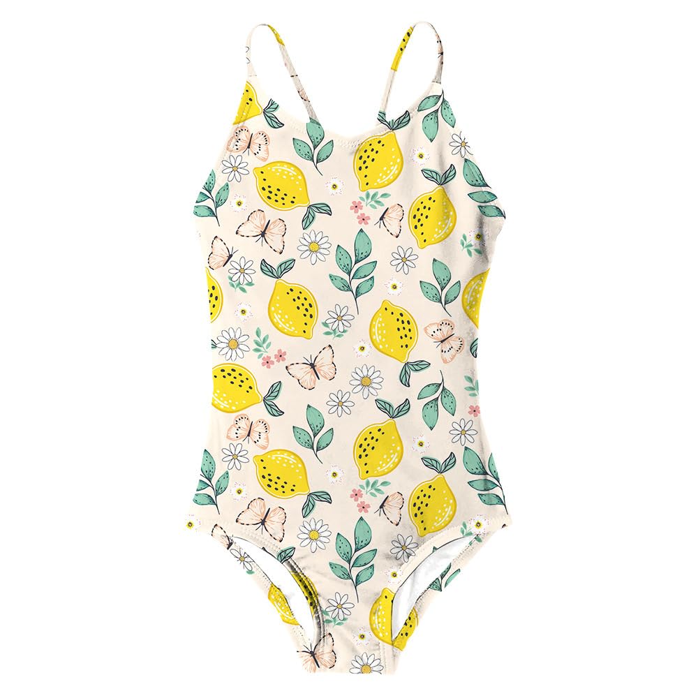 Toddler Girl Swimsuit UPF 50+ One-Piece Rash Guard with Button - Long Sleeve Sun Protection Swimwear (US, Age, 6 Months, Light Pink)