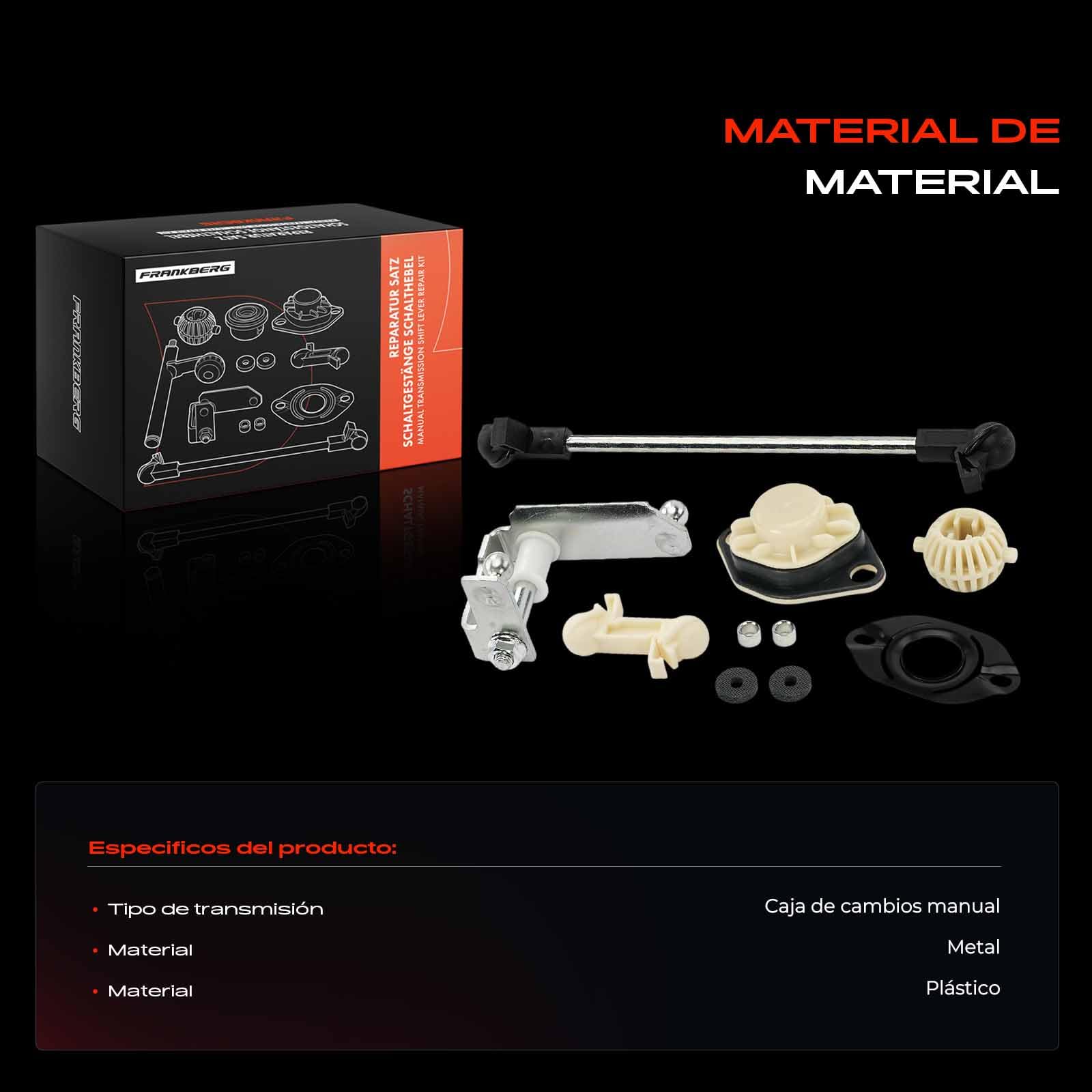 Frankberg Kit de reparación de la palanca de cambios 1H0798000 | Compatible con: V.e.n.t.o 1H2, Golf III 1H1, Golf III Variante 1H5