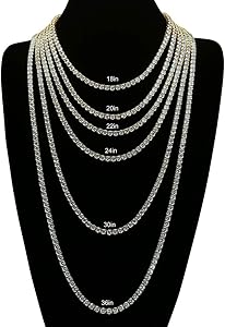 NIV'S BLING Tennis Chain for Men and Women – 14K Black Gold Plated
