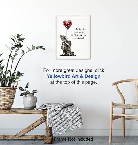 Miniatura 6 de Buddha Statue Home Decor - Buddha Quotes - Zen Quotes Wall Art - Positive Uplifting Inspiring Inspirational Encouragement Gifts for Women - New Age