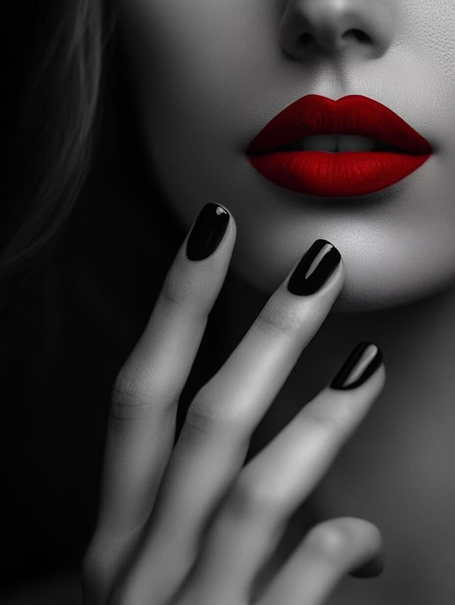 Female Diamond Art Kits Adults, 5D Diamond Painting Red Lips Dimond Art Kit, DIY Diamond Art Round Drill Arts and Crafts for Adults, Diamond Dots Crystal Art Paintings for Home Decor 20x30cm G-437